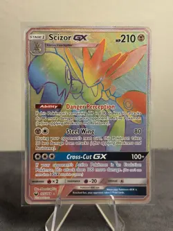 Pokemon Scizor GX 175/168 SM Celestial Storm Rainbow Secret Rare Full Art NM - Image 1