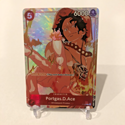 Portgas.D.Ace Gift Collection P-028 Alt Art Holo Foil Rare One Piece Card - Image 1