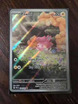 Pokemon TCG Pawmi Illustration Rare Card 226/091 SV Paldean Fates - Image 1