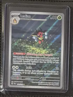Pokemon TCG Ledian Illustration Rare Card 144/142 Sv07 Stellar Crown NM - Image 1