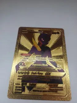 Pokemon Mewtwo GX Gold Metal Fan Art Collector Card - 300 HP - 9/100 Excellent - Image 5