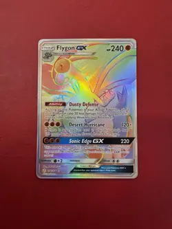 Flygon GX 256/236 Rainbow Secret Rare Sun & Moon Cosmic Eclipse Pokemon Card NM - Image 1