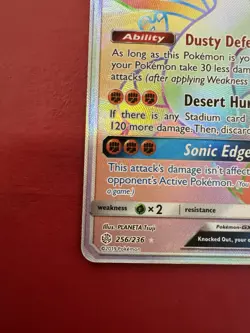 Flygon GX 256/236 Rainbow Secret Rare Sun & Moon Cosmic Eclipse Pokemon Card NM - Image 5