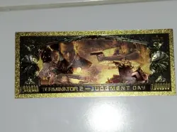 Billet Terminator Collector Gold Dore card carte schwarzenegger Goodies Ticket - Image 2
