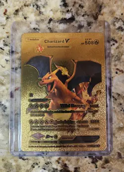 Pokemon Charizard V Gold plated card - Image 1