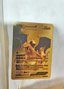 Pokemon Charizard V Gold plated card - Image 3