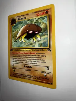 Pokemon TCG Kabuto Fossil 1st Edition Common Card 50/62 - Image 2