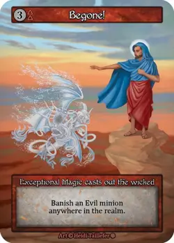 Sorcery: Contested Realm Begone! Exceptional Foil NM (GT) - Image 1
