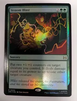 Venom Blast Marvel's Spider-Man: Eternal Legal Foil - MTG RARE - Image 1