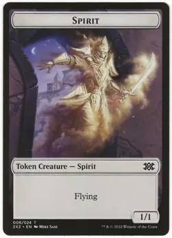 MTG Wrenn and Six Emblem / Spirit Double-Sided Token Double Masters 2022 NM - Image 2