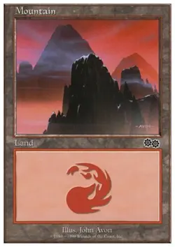 Light Play, English MTG Regular Mountain (122) Battle Royale Box Set Magic the G - Image 1