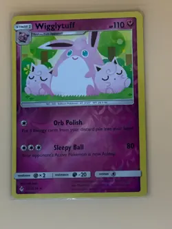 Pokemon TCG SM Unbroken Bonds Wigglytuff 135/214 Non Holo Rare NM - Image 1