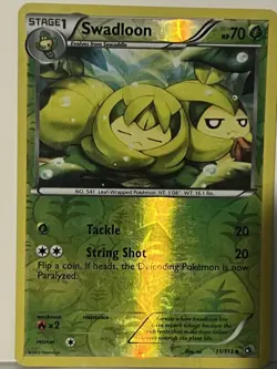 Swadloon Reverse Holo 11/113 Legendary Treasures LP Pokemon Fast Ship - Image 1