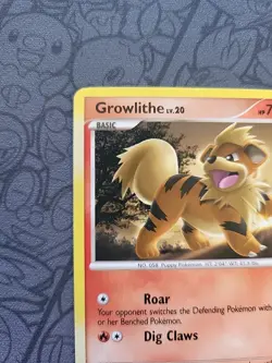 Pokemon: Growlithe #89/132 Secret Wonders Non-holo 2007 Vintage - LP - G49 - Image 3