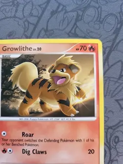 Pokemon: Growlithe #89/132 Secret Wonders Non-holo 2007 Vintage - LP - G49 - Image 4