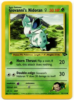 Pokemon - Gym Challenge Giovanni's Nidoran 75/132 LP - Image 1