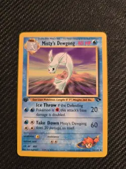 Pokemon Vintage 1st Edition Misty's Dewgong 54/132 Gym Challenge - Image 1