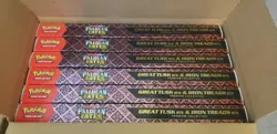 Lot Of 6 Pokemon TCG Paldean Fates Great Tusk Iron Treads Ex Premium Collection - Image 1