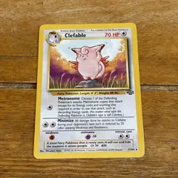 Pokemon TCG Clefable non holo Base Set 17/64 Vintage 1999 WOTC - Image 1