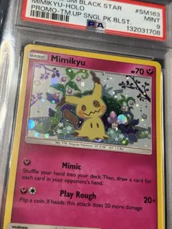 PSA 9 Mimikyu #SM163 Sun & Moon Black Star Promo Pokemon - Image 3