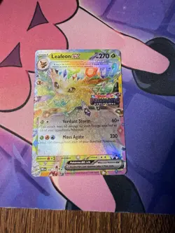 Pokemon TCG Leafeon EX Prismatic Evolutions Stamped Promo - Image 1