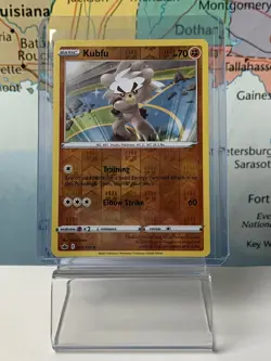 SHIPS SAME DAY Pokemon Card Kubfu 093/198 Reverse Holo Basic Fighting Type 2021 - Image 1