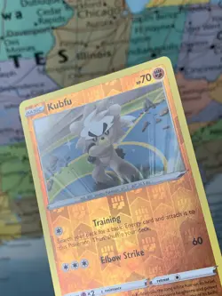 SHIPS SAME DAY Pokemon Card Kubfu 093/198 Reverse Holo Basic Fighting Type 2021 - Image 3