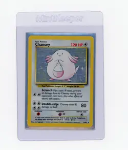 Pokemon TCG Chancey Holo Card Base Set 3/102 1999 WOTC Vintage #6 MP - Image 1