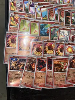 200+ Pokemon Reverse Holo Foil Card Lot Fire Energy Type Charmander Vulpix Magby - Image 2