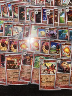 200+ Pokemon Reverse Holo Foil Card Lot Fire Energy Type Charmander Vulpix Magby - Image 3