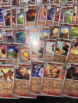 200+ Pokemon Reverse Holo Foil Card Lot Fire Energy Type Charmander Vulpix Magby - Image 4