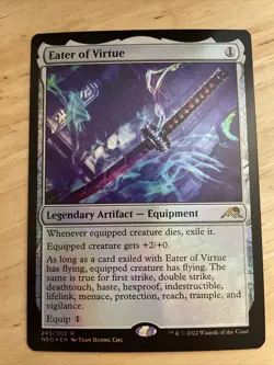 MTG Eater of Virtue (245) Foil Kamigawa: Neon Dynasty NEO NM/M - Image 1
