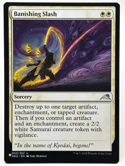 Banishing Slash NM/M* (The List) Kamigawa Neon Dynasty 003/302 mtg -UnltdCards - Image 1