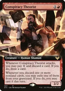 Conspiracy Theorist - Foil Extended Art STX NM MTG - Image 1