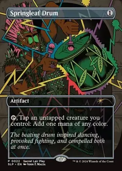 Springleaf Drum - Foil Extended Art Promo Secret Lair NM MTG - Image 1