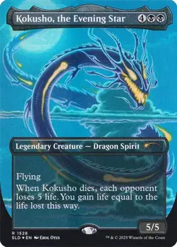 Kokusho, the Evening Star - Rainbow Foil Extended Art Secret Lair NM MTG - Image 1