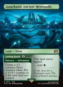 Zanarkand, Ancient Metropolis // Lasting Fayth - Foil Extended Art FIN NM MTG - Image 1
