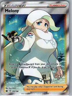 Melony 195/198 Full Art Trainer - Chilling Reign - Pokemon Card - NM - Image 1