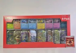 Pokemon TCG Costco Prismatic Evolutions 8-Pack Mini Tins SV8.5 Factory Sealed - Image 1