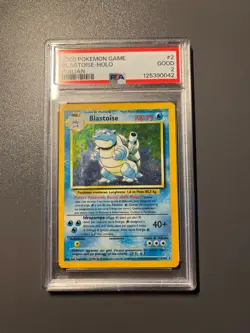 Italian - 1999 POKEMON BASE SET UNLIMITED #2 BLASTOISE-HOLO PSA 2 - Image 1