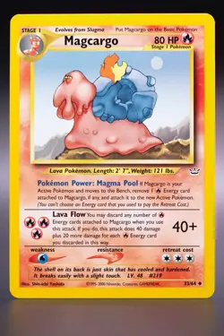 Pokemon - Magcargo - 33/64 - Neo Revelation UNCOMMON Near Mint WOTC - Image 1