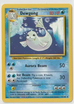 DEWGONG 25/102 UNCOMMON BASE SET POKEMON MP - Image 1
