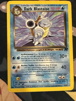Pokemon TCG Dark Blastoise #20/82 Team Rocket Non Holo Rare DMG - Image 1