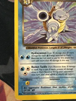 Pokemon TCG Dark Blastoise #20/82 Team Rocket Non Holo Rare DMG - Image 3