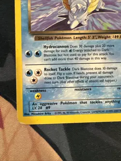 Pokemon TCG Dark Blastoise #20/82 Team Rocket Non Holo Rare DMG - Image 4