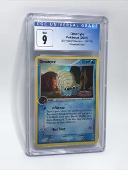 CGC 9 MINT Omanyte 56/108 Stamped EX Power Keepers REVERSE HOLO Pokemon TCG - Image 1