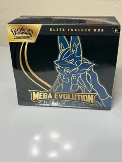 Pokemon Mega Evolution Lucario Factory Sealed Elite Trainer Box - 9 Boosters - Image 1