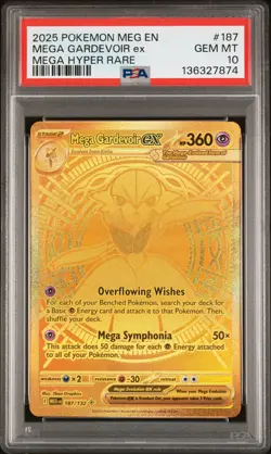 Pokemon Mega Gardevoir ex 187/132 MEG Mega Evolution 187 GEM MINT PSA 10 - Image 1