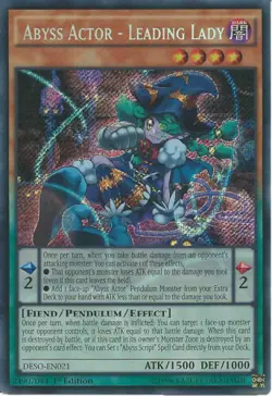 Abyss Actor - Leading Lady - DESO-EN021 - Secret Rare - 1st Edition - Yugioh - Image 1