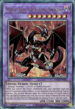 Masquerade The Blazing Dragon - Ultimate Rare 1st Edition RA02-EN022 NM YuGiOh - Image 1